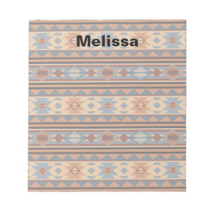 Bloc-note Conception sud-ouest Adobe Grey Brown Tribal Motif