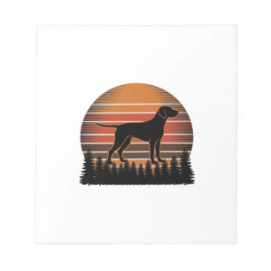 Bloc-note Conception vectorielle de chien de chasse vintage