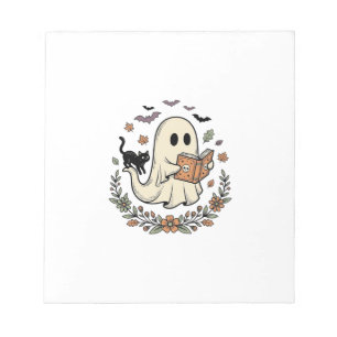 Bloc-note Conception vectorielle florale Halloween Chat Fant