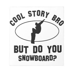 Bloc-note conceptions de planches à neige cool