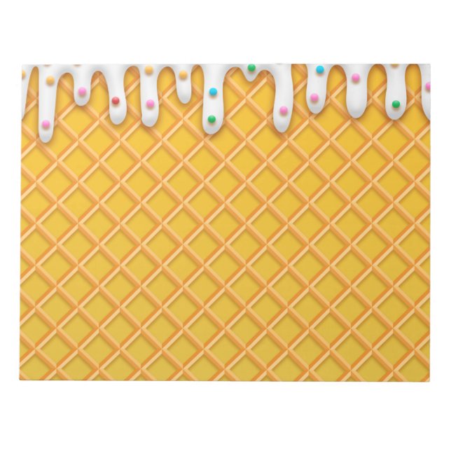 Bloc-note Cône de gaufre à la crème glacée avec arroses (Devant)