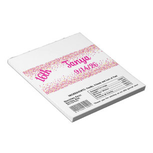 Bloc-note Confetti Rose Bar Wrapper Party Favoriser