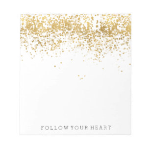 Bloc-note Confettis d'or