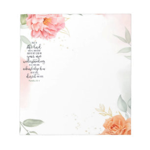 Bloc-note Confiance dans le Seigneur floral