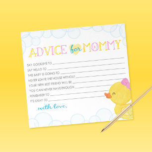 Bloc-note Conseil pour maman Fille Canard en Caoutchouc Cons