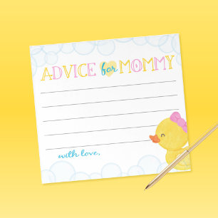 Bloc-note Conseil pour maman Fille Canard en Caoutchouc Cons