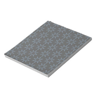 Bloc-note Contour d'étoile bleue sur gris
