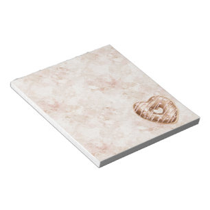 Bloc-note Cookie Cœur Rose Chocolat