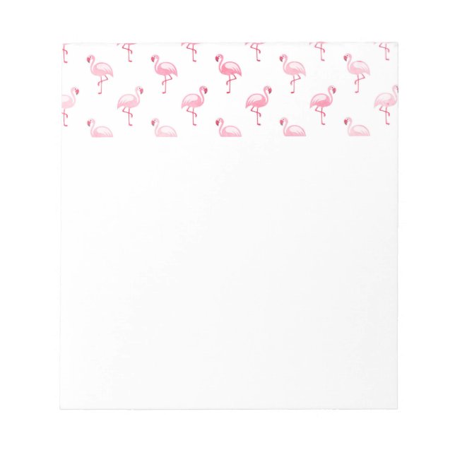 Bloc-note Cool rose Tropical Flamingo Patte sur blanc (Devant)