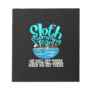 Bloc-note Cool Sloth Swimmer Équipe de baignade Animale amus