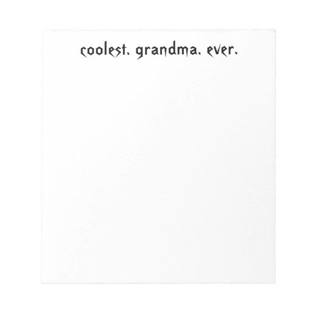 Bloc-note Coolest Grandma Ever Notepad (Devant)