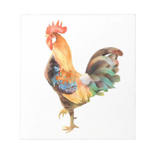 Bloc-note Coq coloré vibrant