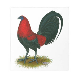 Bloc-note Coq de combat américain : Brun Rouge