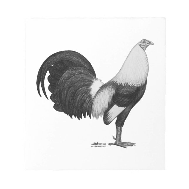 Bloc-note Coq de combat gris canard (Devant)