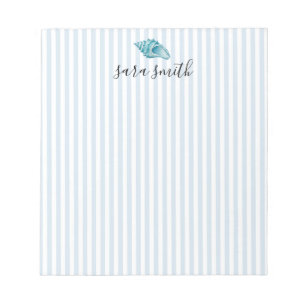 Bloc-note Coquille de Conque Coquillage Nom Personnalisé Ray