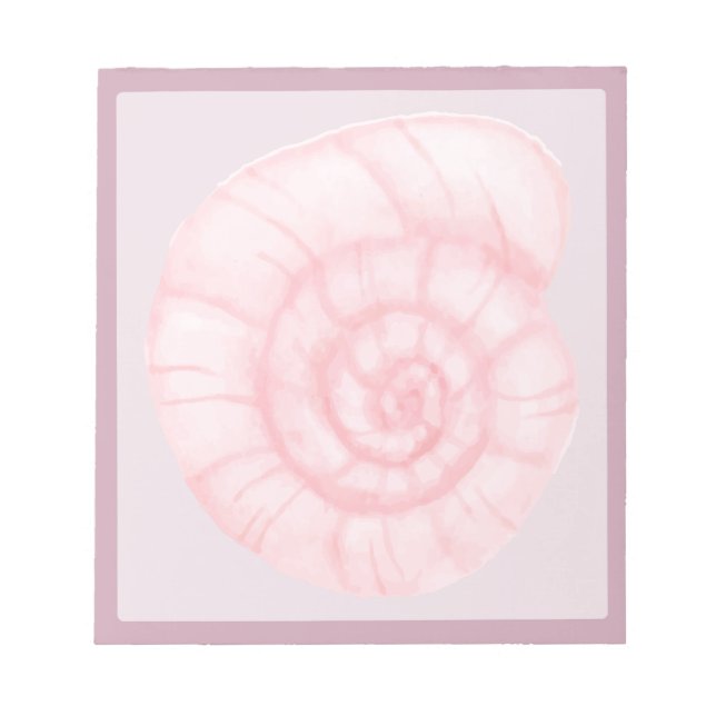 Bloc-note Coquille Rose 2 (Devant)