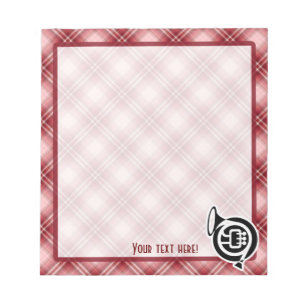 Bloc-note Cor de harmonie rouge de plaid