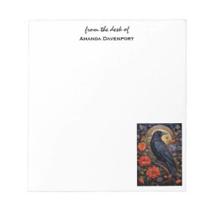 Bloc-note Corbeau noir foncé gothique