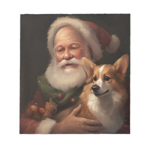Bloc-note Corgi avec Noël Festif du Père Noël
