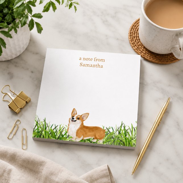 Bloc-note Corgi Chien Personnalisé Mignon (Add name to personalize, or add other text if you wish )