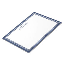 Correspondance Personnalisée Bordure Bleu Marine