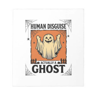 Bloc-note Costume Humain Fantôme Humour Halloween Vintage_1