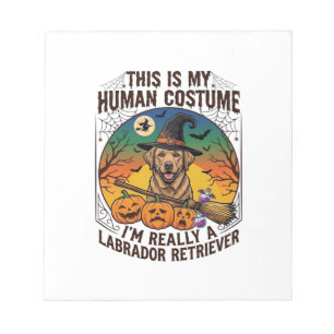 Bloc-note Costume Humain Labrador Retriever Sorcière d'Hallo