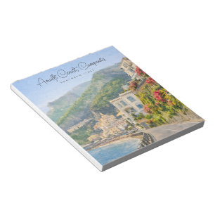 Bloc-note Côte d'Amalfi Aquarelle Souvenir de Voyage Romanti