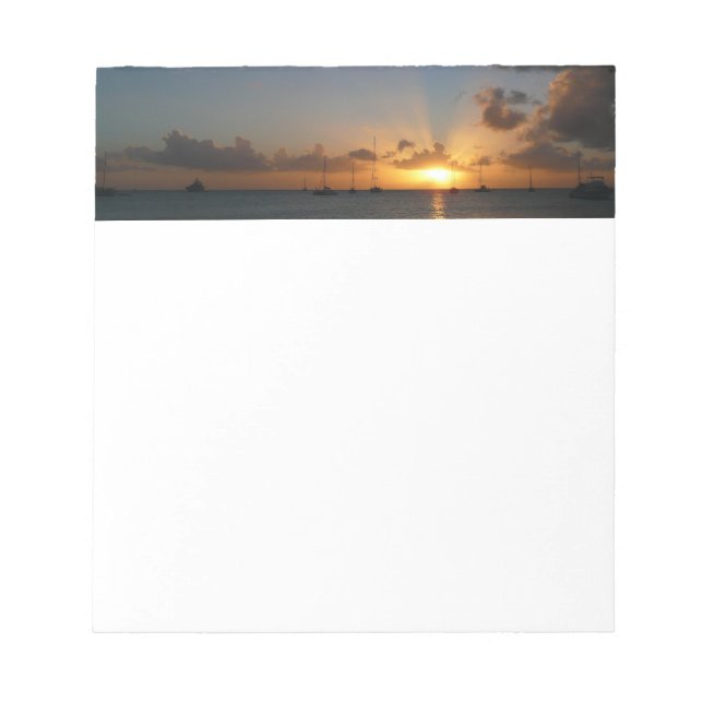 Bloc-note Coucher de soleil avec voiliers Paysage tropical P (Devant)