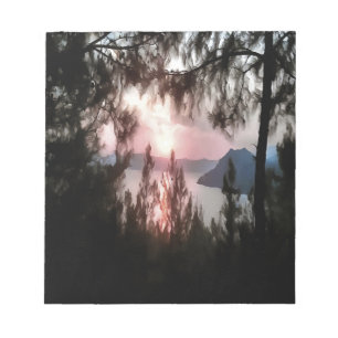 Bloc-note Coucher De Soleil De Marmaris Encadré De Palmiers 