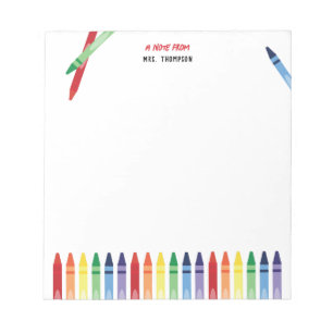 Bloc-note Couleur Arc-en-ciel Crayons mignon Appréciation de