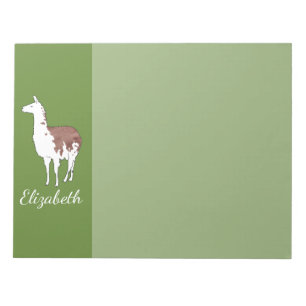 Bloc-note Couleur de fond U-Pick Lama Dessiné à la Main