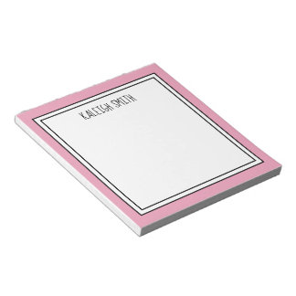 Bloc-note Couleur modifiable blanc rose personnalisé