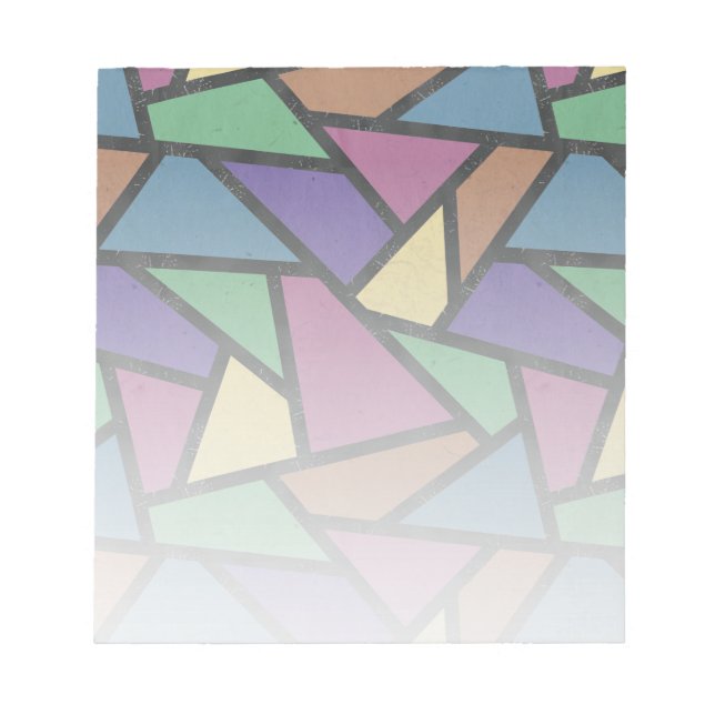 Bloc-note Couleurs arc-en-ciel en mosaïque motif (Devant)