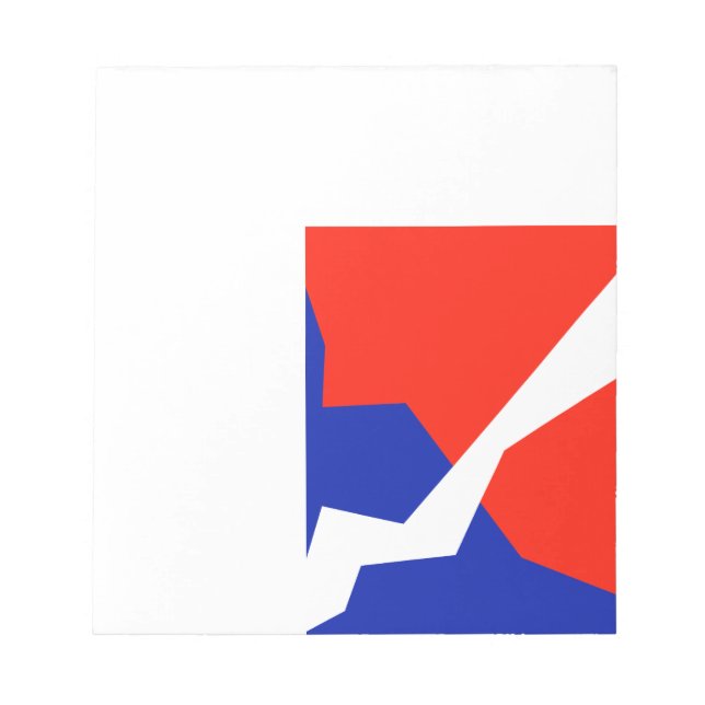 Bloc-note Couleurs du drapeau bleu rouge blanc (Devant)