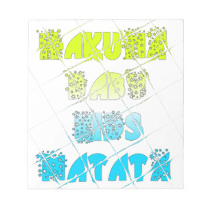 Bloc-note Couleurs joyeuses Hakuna Matata Hakunamatata Cadea