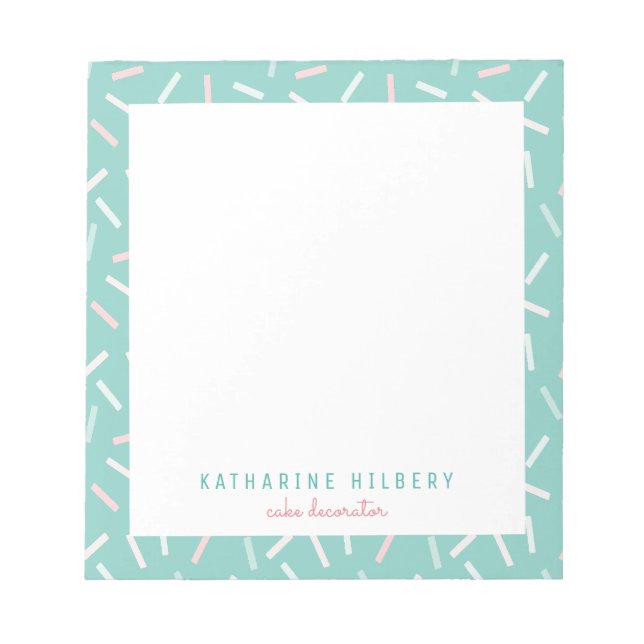 Bloc-note Couleurs pastel Saupoudrer Mint Vert (Devant)