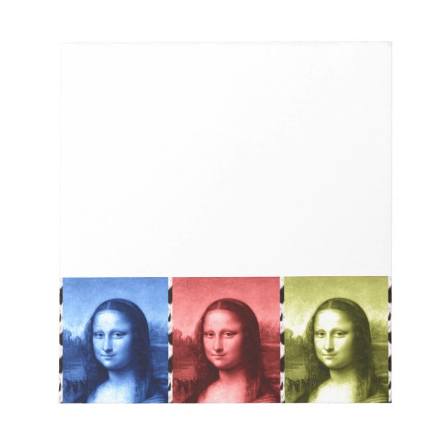 Bloc-note Couleurs primaires Mona Lisa Poster de animal (Devant)