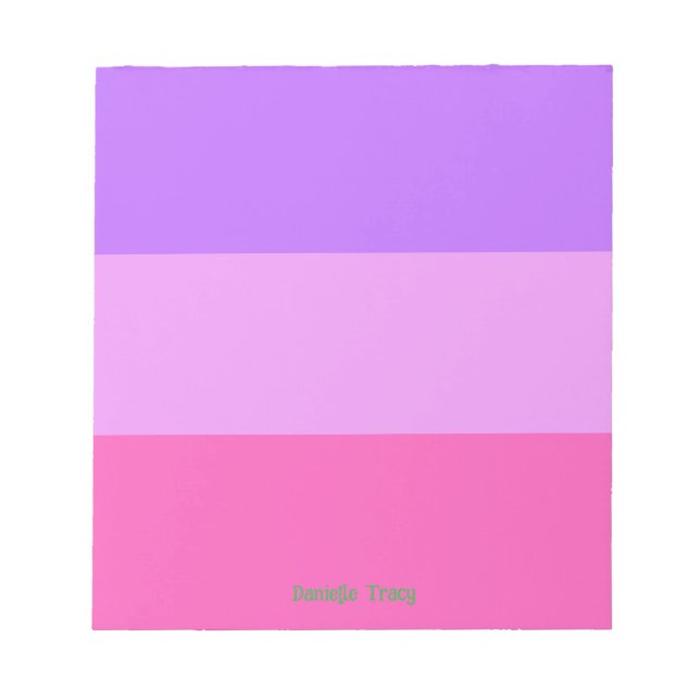 Bloc-note Couleurs printanières pastel personnalisées  (Devant)