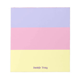Bloc-note Couleurs printanières pastel personnalisées 