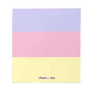 Bloc-note Couleurs printanières pastel personnalisées 
