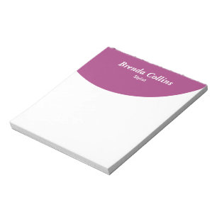 Bloc-note Courbe violette et blanc