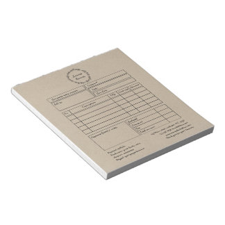 Bloc-note Couronne rustique en papier marron