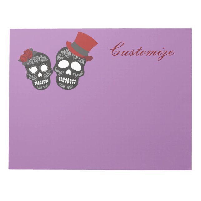 Bloc-note Crânes noirs Duo Thunder_Cove (Devant)