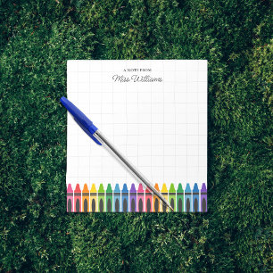 Bloc-note Crayon de couleur personnalisé pour appréciation d