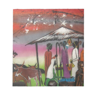 Bloc-note Crèche de Noël africaine