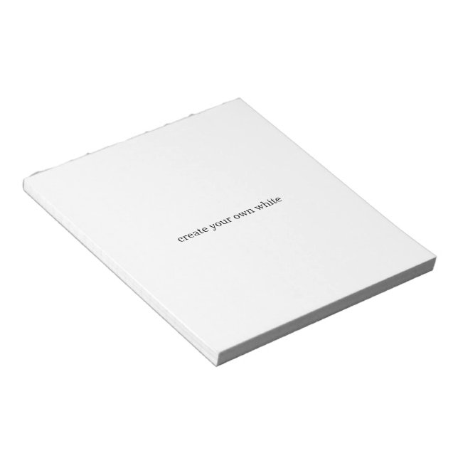 Bloc-note créez votre propre blanc  (Incliné)