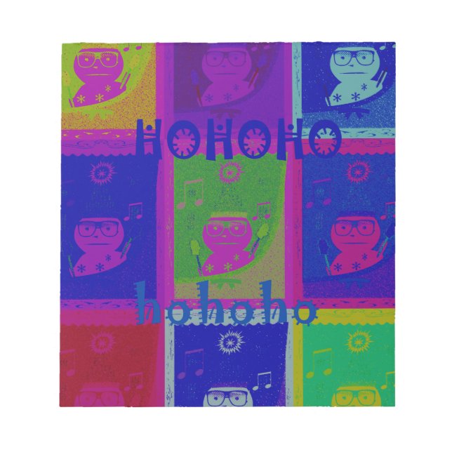 Bloc-note Créez votre propre Père Noël HoHoho Pop Art spécia (Devant)