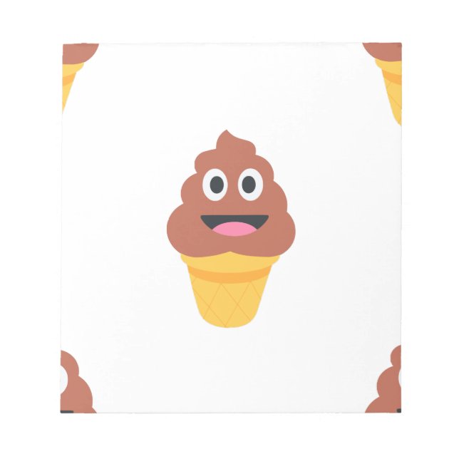 Bloc-note crème glacée cône émoji (Devant)