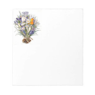 Bloc-note Crocus Spring Flower Botanique Floral Art